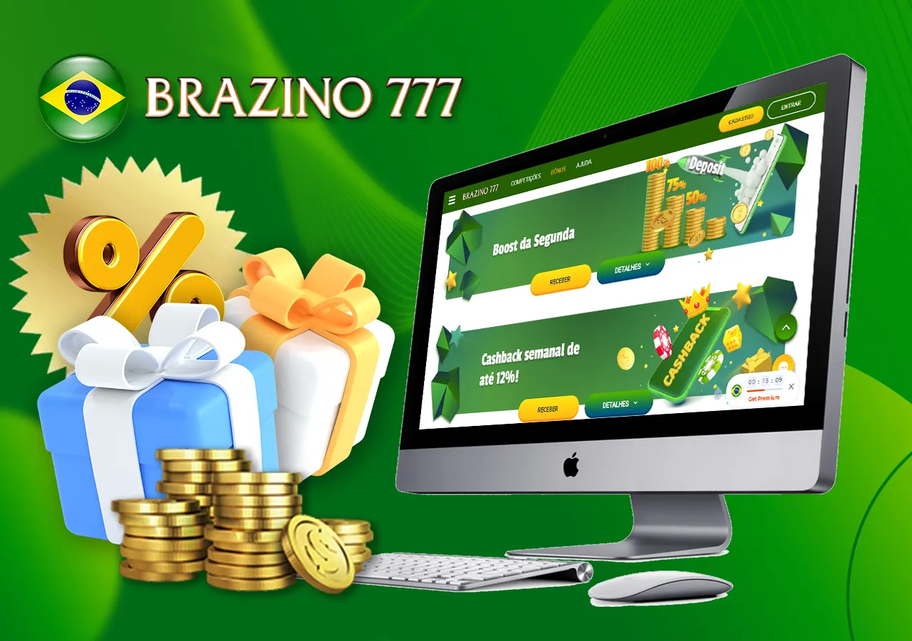 Vários bônus do Brazino777 para jogadores brasileiros