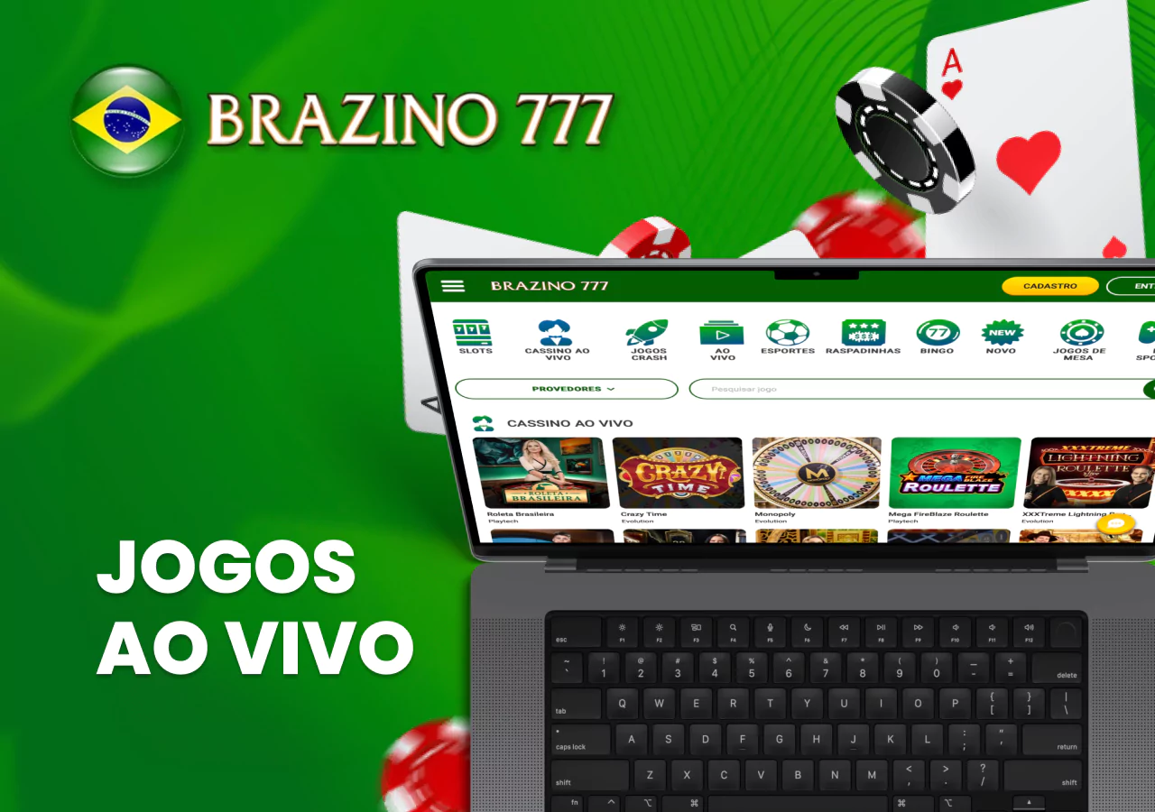 Jogos de cassino ao vivo na plataforma Brazino777