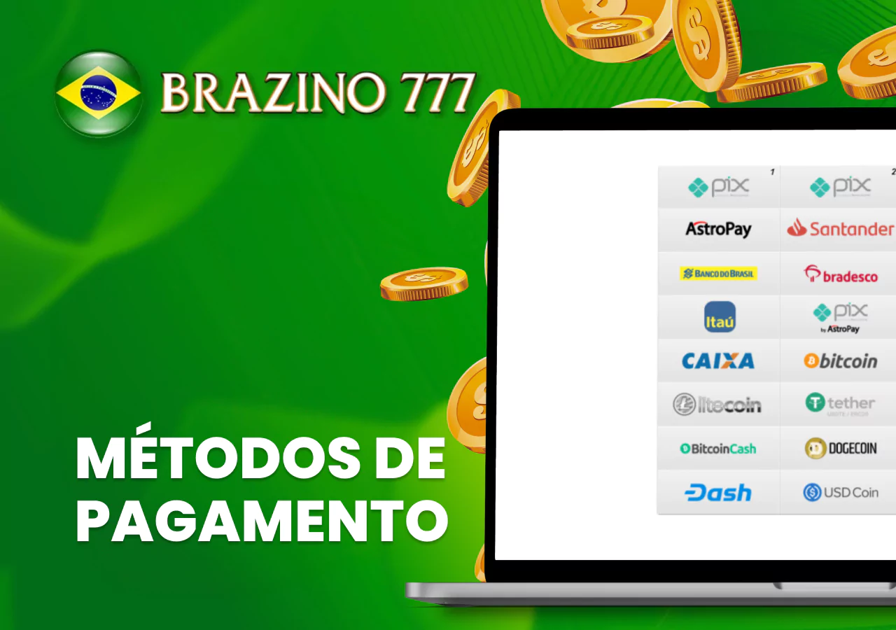 Métodos de pagamento disponíveis no Brasil